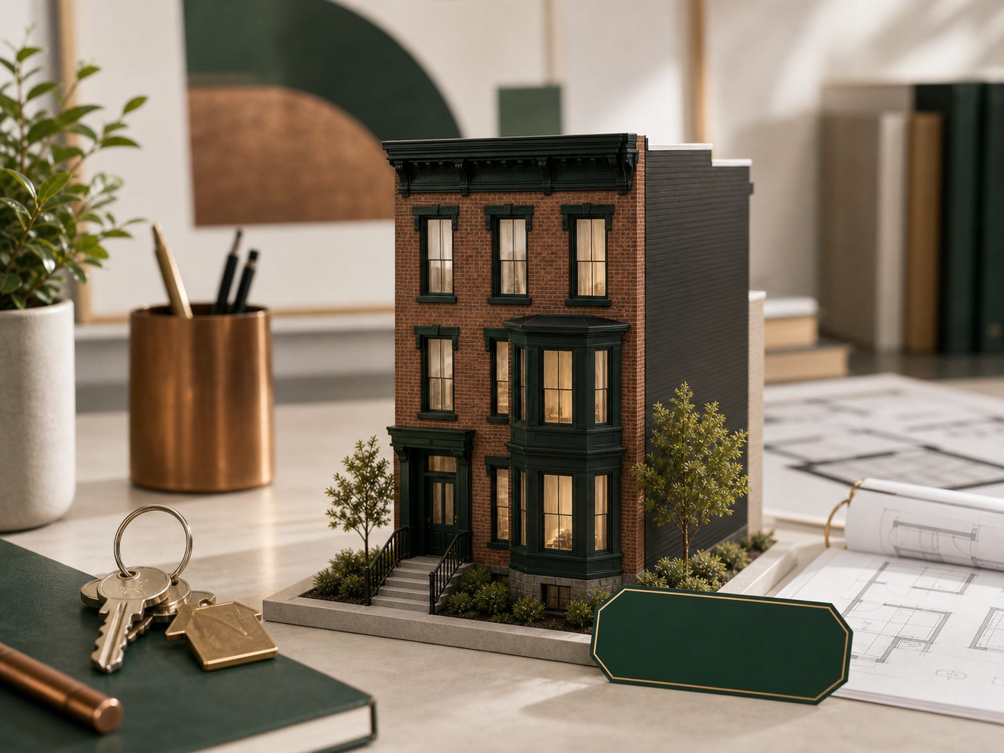 Architectural model of a Cincinnati townhome rental